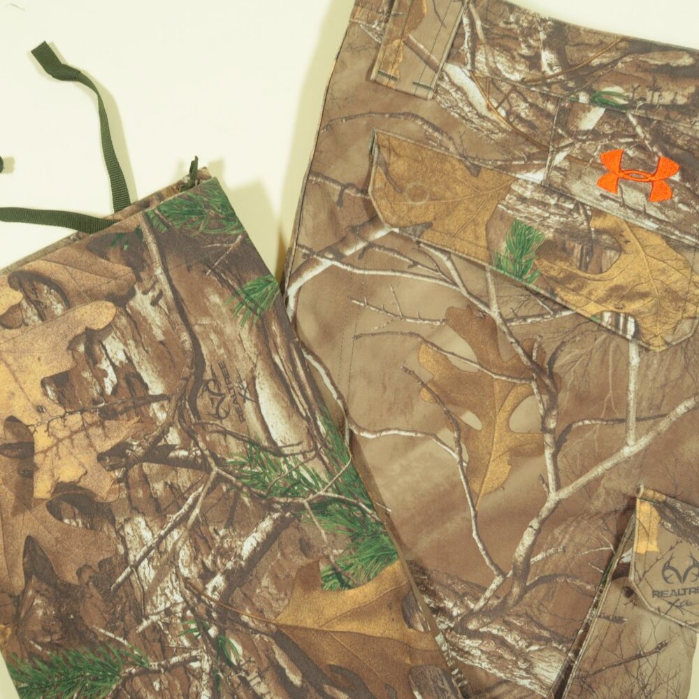 Under Armour Storm Realtree All Purpose Field Pants Mens 32 Brown Camo